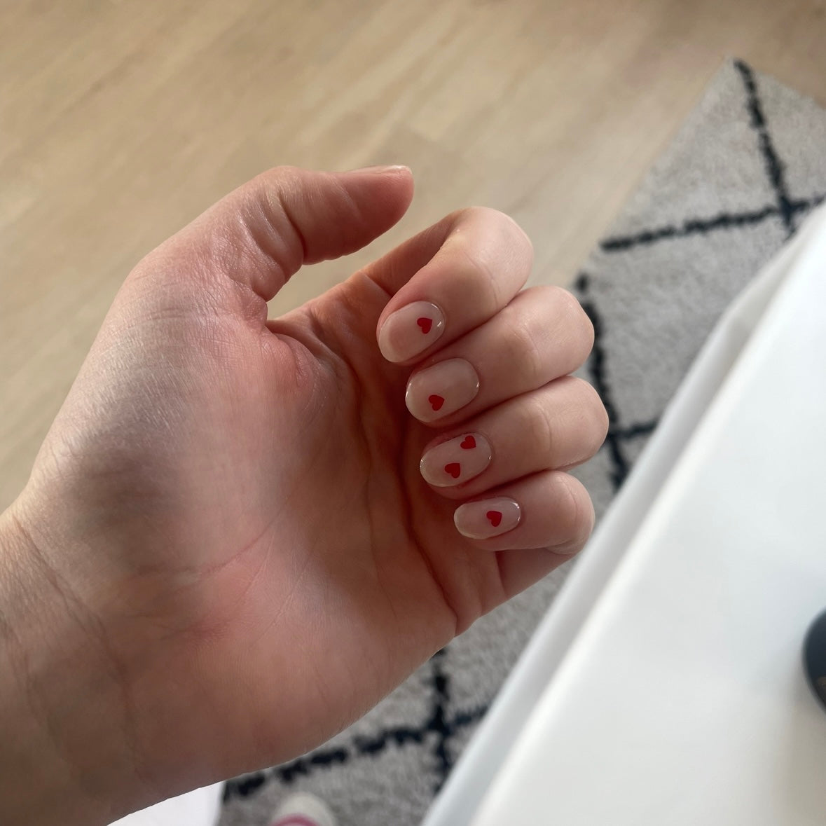 Nail-art sticker red heart