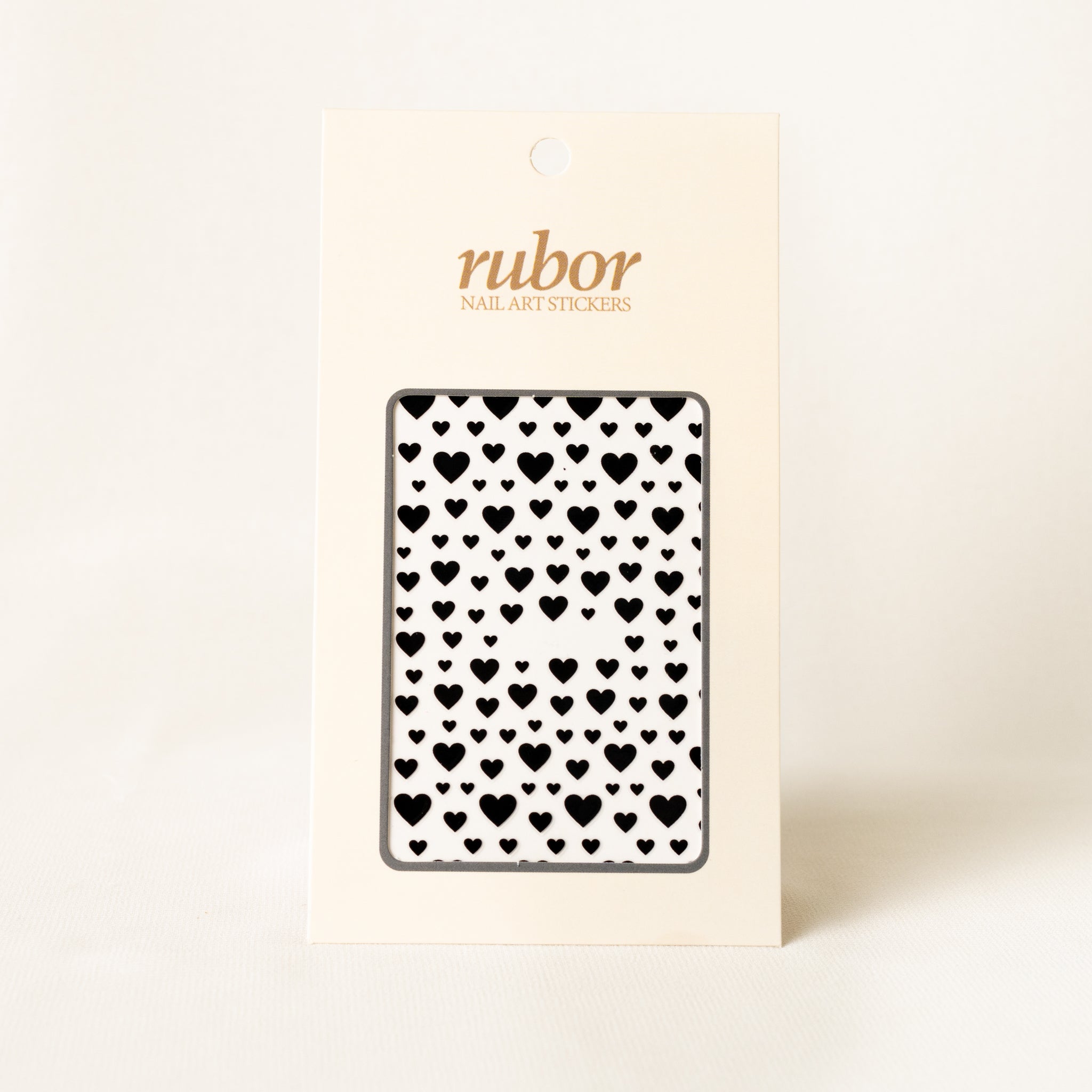 Nail-art sticker black heart