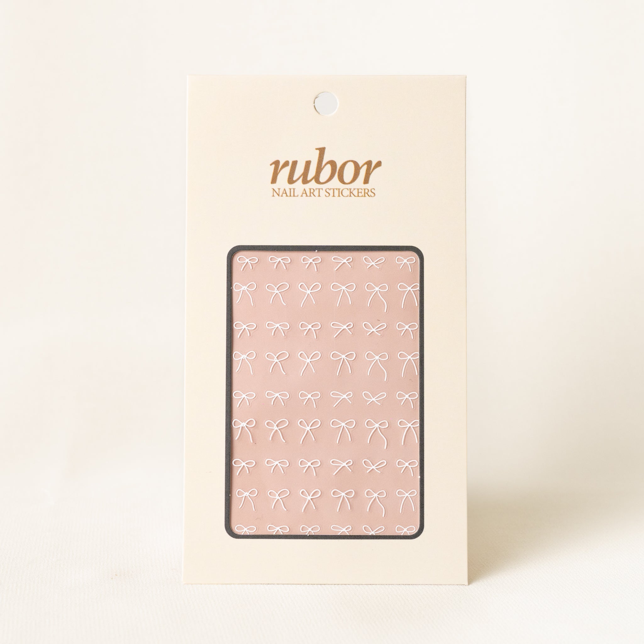Nail-art sticker white bow
